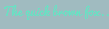 Image with Font Color 6AE0C3 and Background Color A0BBC0